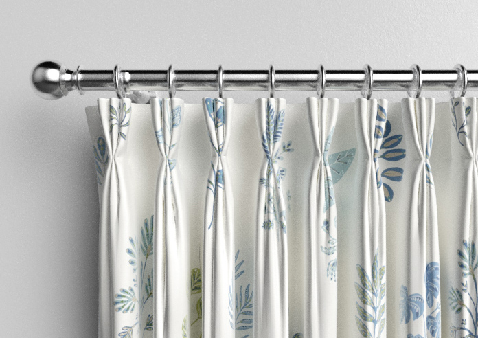 Botanical Velvet, River Blue - Made to Measure Curtains - Image 11